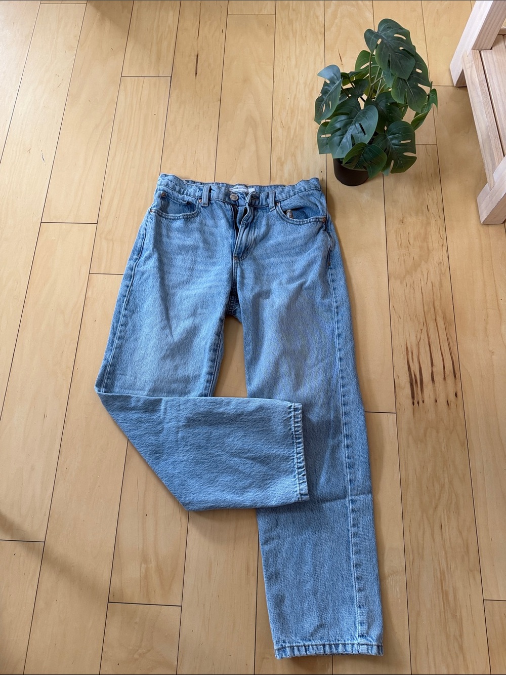 Garage Light Blue Straight-Leg Women's Jeans